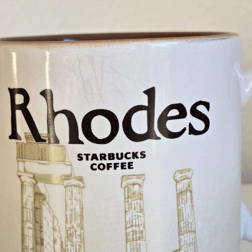 Starbucks Coffee Mug Rhodes Greece Icon Collector Series 16 oz 2018 Edition‎